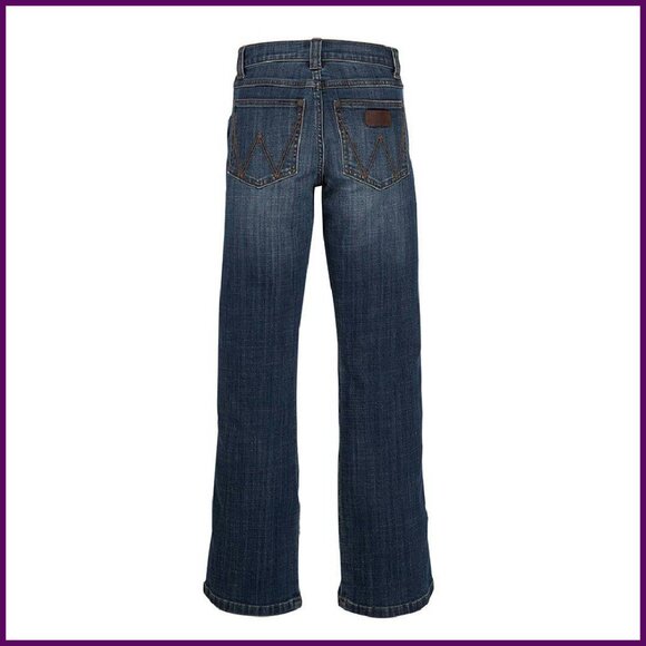 Relaxed Fit Boot Cut Jeans Size 8 Stretch Denim Retro Western Style